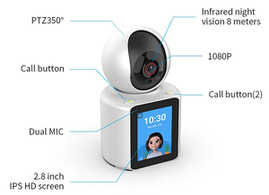 Trang chủ camera thông minh an toàn cho người già Camera an ninh báo động bất thường với Màn hình HD điều khiển bằng giọng nói video gọi camera trong nhà - Product Image 3