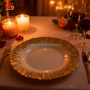 Assiettes à dîner en verre transparentes au design miroir, assiettes à fruits, bonbons, desserts, pour mariage, fête, hôtel, décoration de table - Product Image 5