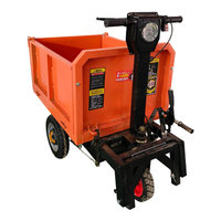 Carretilla Eléctrica Manual para Manejo de Materiales, Triciclo Pequeño de Ingeniería para Obras de Construcción, Transporte de Carga Pesada