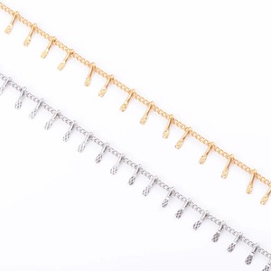 Collier fin gaufré délicat en acier inoxydable, chaîne de maillons pour pull, pour femmes et hommes, accessoires de bijoux pour le cou, pour cadeau DIY - Product Image 3