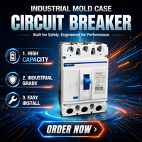 Disjoncteur de circuit à boîtier moulé HUIDICH de haute qualité MCCB 150A 160A 200A 225A 250A pour batterie solaire 3P DC 400V