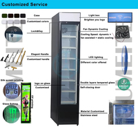 OUMEITE 150L Vitrine verticale à température unique à une porte Équipement de réfrigération commerciale pour boissons