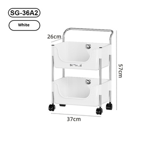 <span class=keywords><strong>Chariot</strong></span> de rangement multifonctionnel moderne en plastique PP à cinq niveaux avec roues en fer, capacité de 6 à 10 L, mobile, pour la maison, la chambre à coucher, le salon - Product Image 6