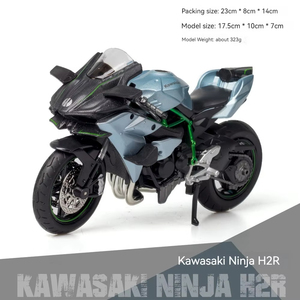 Modèle réduit en métal pour Ducati <span class=keywords><strong>Kawasaki</strong></span> Ninja H2R 1/12 Scale Diecast Toy Sound Light Front-Wheel Steering Ornament Alloy Motorcycle Model - Product Image 5