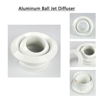 Diffuseur à jet sphérique en aluminium à haut débit d'air pour immeuble de bureaux