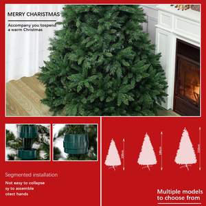 DB 6FT Moderno Árbol de Navidad de lujo 7 capas y 976 puntas de rama PVC ignífugo con bisagras para una conveniente decoración navideña - Product Image 4