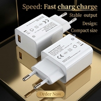 Chargeur mural USB Shenzhen Lvxiangyuan Electric 5V 3A 9V 2A 12V 1.5A, sortie 18W QC 3.0, adaptateur AC/DC, protection OVP, prise EU