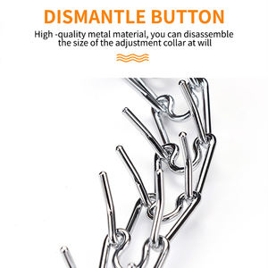 Nuevo Collar de cadena para perro mejorado, Collar de entrenamiento de ladridos para perros de acero inoxidable con punta única de liberación sin hebilla dorada - Product Image 2