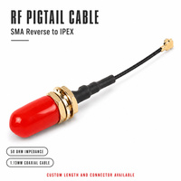 Câble Pigtail RF RP-SMA vers IPEX 1.13mm Coaxial 600-6000MHz 50 Ohm, Adaptateur d'Antenne pour Module de Routeur 4G 5G LTE
