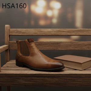 LXG, Chaussures de bureau mi-hautes pour <span class=keywords><strong>homme</strong></span>, style britannique, en cuir Crazy Horse, aspect raffiné, marron, modèle Martin HSA160 - Product Image 2