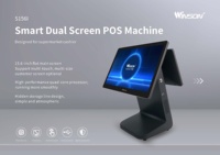 Machine de caisse tactile à double écran de 15,6 pouces, machine de commande tactile pour restaurant, système de point de vente tactile Android Windows pour la vente au détail
