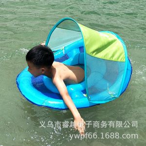 Anillo de natación inflable para bebé, 90x90 Cm, con parasol para niños, juegos acuáticos, uso doméstico, Pvc respetuoso con el medio ambiente - Product Image 5