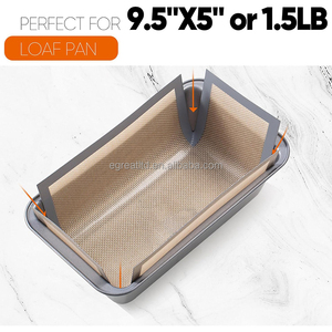 OEM Factory <b>Silicone</b> Bread Loaf Pan Liners Nonstick Reusable 1.5 Lb <b>Baking</b> Mat BPA-Free for Loaf Pans - Product Image 2