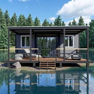 Elegante Casa Container Pieghevole Espandibile con Texture Legno, Stile Mid-Century Modern, Impermeabile, per Uso <span class=keywords><strong>Esterno</strong></span> Bagno 5 - Product Image 1
