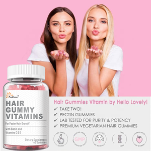 Gummies de Vitamines Naturelles pour la Croissance des Cheveux OEM/ODM Personnalisées, Supplément Biotine C <span class=keywords><strong>E</strong></span> pour Adultes, Cheveux Plus Forts et Plus Sains, 2 Gummies par Jour, 60 Gummies - Product Image 3