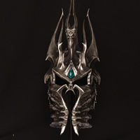 Nuevo Casco del Rey Lich de World of Warcraft, Réplica Personalizable 1:1, Modelo Metálico Fundido y Grabado, Accesorio de Juego