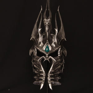Nuevo Casco del Rey Lich de World of <span class=keywords><strong>Warcraft</strong></span>, Personalizable, Réplica 1:1, Usable, Accesorio de Juego, Modelo de Metal - Product Image 3