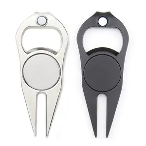 Low Price 3 In 1 Bottle Opener Ball Marker Holder Golf Divot Repair Tool Golf Divot Tools