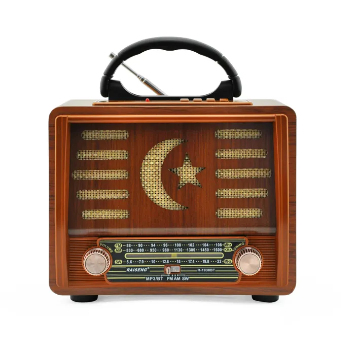 R-1938BT Draagbare Retro Anti Hout Ac/Dc Klassiek Ontwerp Am Fm Am & Fm Thuis Radio Met Muziek speaker