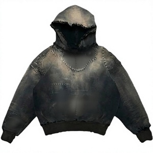 Sudadera con Capucha Extra Grande para Hombre, Corte Regular, Tejida, 100% Algodón, Diseño con Bolsillo, Ropa de Invierno - Product Image 5