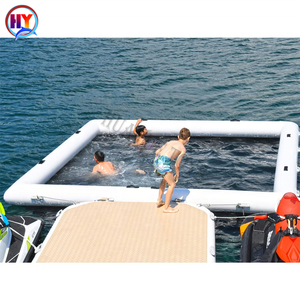 <span class=keywords><strong>Piscine</strong></span> gonflable flottante avec filet, toboggan gonflable pour yacht, plateforme de ponton, <span class=keywords><strong>piscine</strong></span> Drop Stitch - Product Image 4