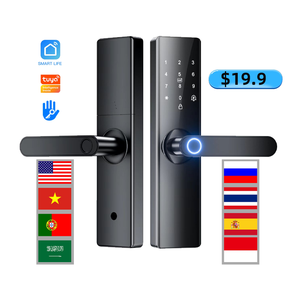 A22 Smart Fingerprint Door Lock Tuya WiFi TTLock <b>Bluetooth</b> Keyless Entry Lock with Tempered Glass Panel 5-in-1 Smart Door Lock - Product Image 5