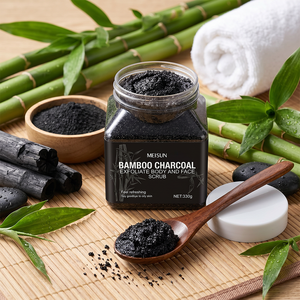 <span class=keywords><strong>Gommage</strong></span> corporel au charbon de bambou naturel, marque privée, nettoyage en profondeur, purification des pores, exfoliation douce pour peaux grasses - Product Image 1