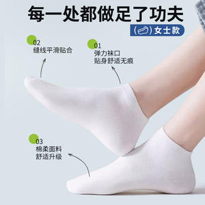 UUKKG Calcetines desechables para mujer, 5 pares, transpirables, resistentes al olor, para viajes, informales, de color sólido, para uso diario - Product Image 3