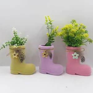 Flocken Regenschuhe geformter Keramik-Blumentopf/Blumentopf/Vase