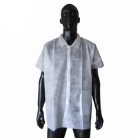 Robe de patient jetable en SMS pp non tissé, robe de visiteur, robe d'isolement