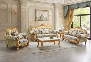 Classical Chesterfield <b>Sofa</b> With Tufted Back Fabric Upholstery Rolled Arms Three Seat <b>Living</b> <b>Room</b> Furniture - Product Image 3