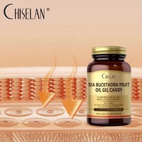 Bonbons Gélifiés de Luxe Personnalisés à l'Huile Naturelle de Fruit d'Argousier pour la Peau, les Ongles et les Cheveux – Complément de Soutien pour la Beauté et le Bien-être