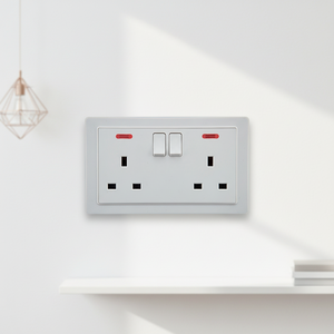 Enchufe Doble de 3 Pines Estándar Británico de Buena Calidad, Precio de Fábrica, Venta al por Mayor, con Interruptor de 2 Vías, Color Blanco - Product Image 5