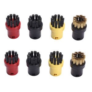 Cabezal de cepillo de nailon con 4 accesorios de latón, repuesto de mopa para superficies duras, compatible con <span class=keywords><strong>Karcher</strong></span> SC1-7 - Product Image 1