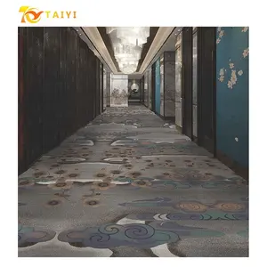Fabricantes directamente para pasillo de hotel de alfombra impresa en 3D cubierto con alfombra de nylon