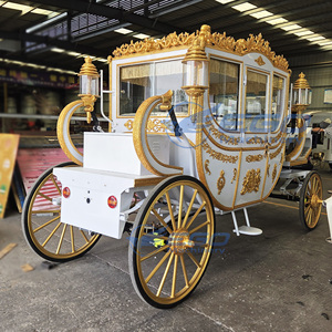 Carruaje de Caballos de Lujo para Bodas, Nuevo Producto con 4 Ruedas de Acero, Utilizado para Paseos Reales y Carretas Tiradas por Caballos en Venta - Product Image 6