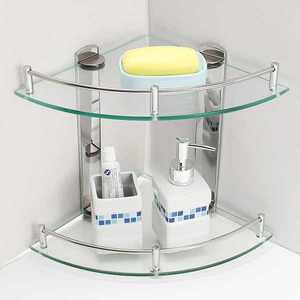 Kệ Góc Kính Cường Lực Phòng Tắm Bằng Thép Không Gỉ Gắn Tường Màu Đen Siêu Trong Suốt <span class=keywords><strong>6</strong></span> Mm 8 Mm 10 Mm - Product Image 6