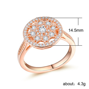 Full Paved Star Style Zircon Women Ring Romantic Engagement Daily Banquet Hand Jewelry - Product Image 3