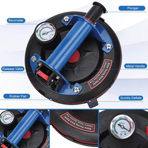 Ventouses à main industrielles de 8 pouces, robustes, <span class=keywords><strong>avec</strong></span> <span class=keywords><strong>poignée</strong></span>, personnalisables OEM/ODM pour le levage de vitres, 1 paquet - Product Image 3