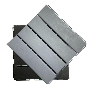 Bricolage <span class=keywords><strong>imitation</strong></span> <span class=keywords><strong>bois</strong></span> plastique imperméable plancher extérieur imbriqué Composite pont Patio terrasse carreaux - Product Image 1