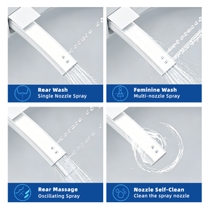 Inodoro Inteligente Electrónico de Alta Gama con Sanitización UVC, Secador de Aire Caliente y Bidé Inteligente <span class=keywords><strong>para</strong></span> Renovación de Baños en Resorts - Product Image 3