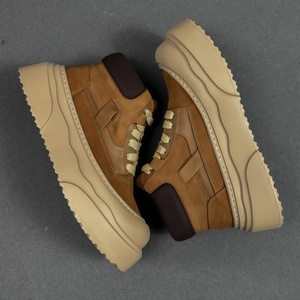<span class=keywords><strong>Botas</strong></span> de Trabajo para Hombre, de Media Caña, para Invierno, con Suela Gruesa, Antideslizantes, Transpirables, con Diseño a Cuadros, para Motocicleta - Product Image 1