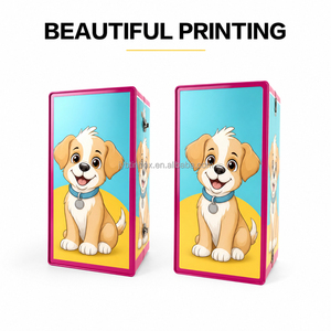 JYB Cute Puppy Printed Rectangular Metal Doll <strong>Wardrobe</strong> Tin Box Lockable Portable Storage Case for Doll Clothes Accessories - Product Image 5