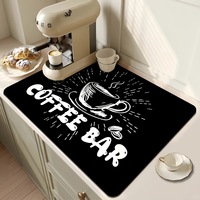 Tapis de comptoir de cuisine antidérapant et imperméable, absorbant, écologique, personnalisable, lavable, séchant rapidement, durable, épaisseur 2,5 mm, pour bar à café, vente en gros