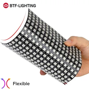 Color Ws2812b Panel de luz DC5V 8x32x16x16 8x8 digital individualmente direccionable rgb flexible led de matriz