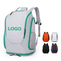 Sac à dos de sport décontracté pour homme avec logo personnalisé, compartiment imperméable pour chaussures, idéal pour le sport en plein air, la gym, le tennis, le badminton, sac de raquette pour femme