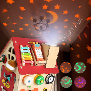 Nouveautés : Jouet éducatif précoce pour le développement, maison Montessori en bois multi-activités pour l'initiation des tout-petits - Product Image 2