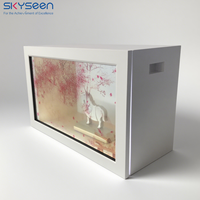SKYSEEN boîte à lumière numérique personnalisée lecture vidéo haute définition écran LCD conception à ouverture rabattable pour affichage commercial