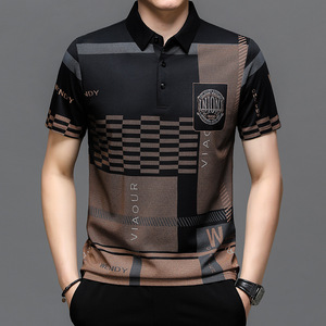 <span class=keywords><strong>Polo</strong></span> de Negocios para Hombre Novedad de Verano a la Moda Camiseta de Manga Corta con Cuello Estampado con Letras Ropa para Hombre - Product Image 5