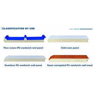 Paneles sándwich de pared de techo prefabricados aislados 50mm PU <span class=keywords><strong>PIR</strong></span> Panel sándwich <span class=keywords><strong>aislamiento</strong></span> poliuretano para cámara frigorífica - Product Image 6
